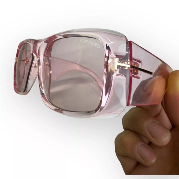 New Tom Ford TF731 Aristotle 72Y Transparent Pink Sunglasses Frame 56-20-140 main image 7